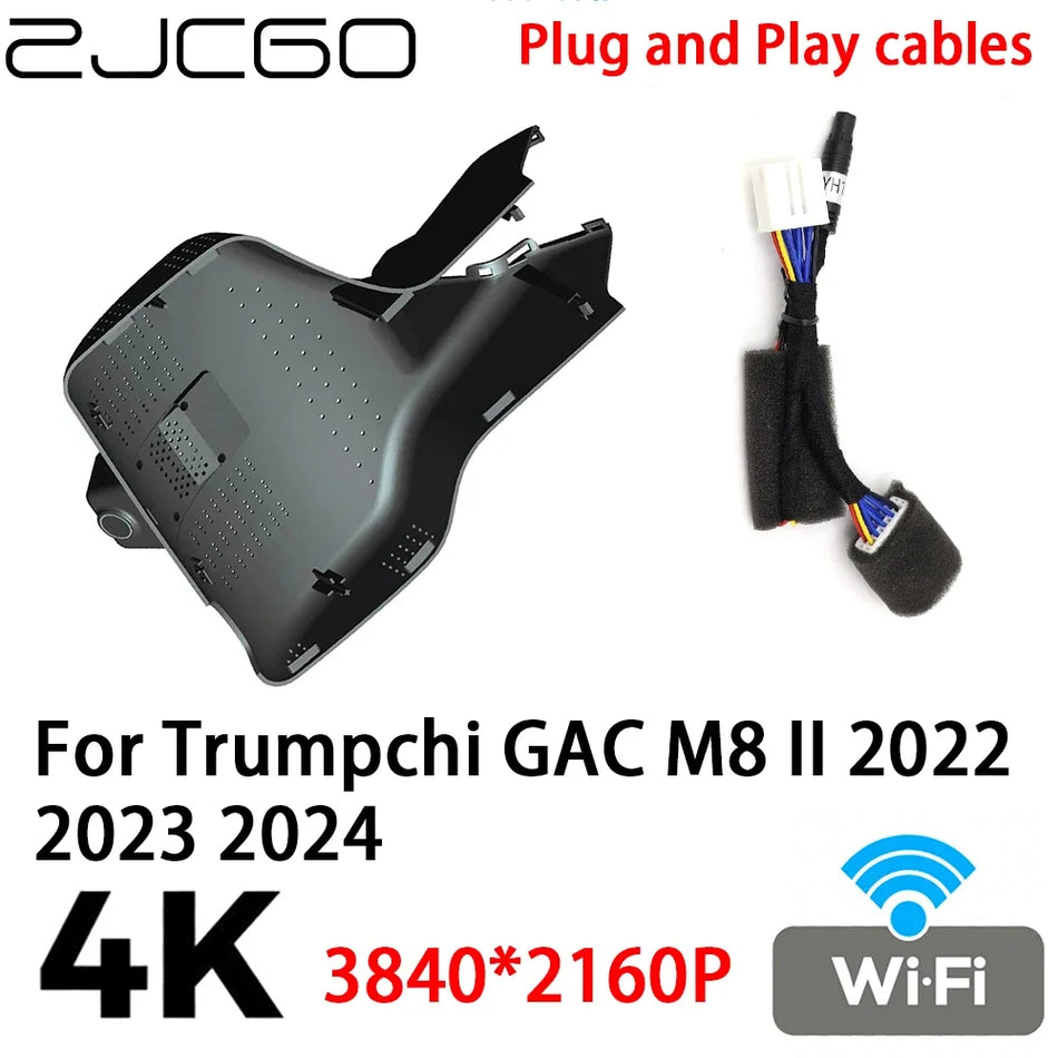 Car Dash Cam 4K 2160P Wide Angle Night Vision for Trumpchi M8 II