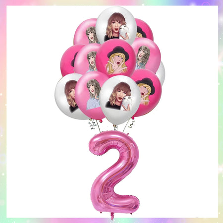 Taylor Swift Birthday Party Decorations - Complete Tableware &amp; Supplies Balloons-13pcs