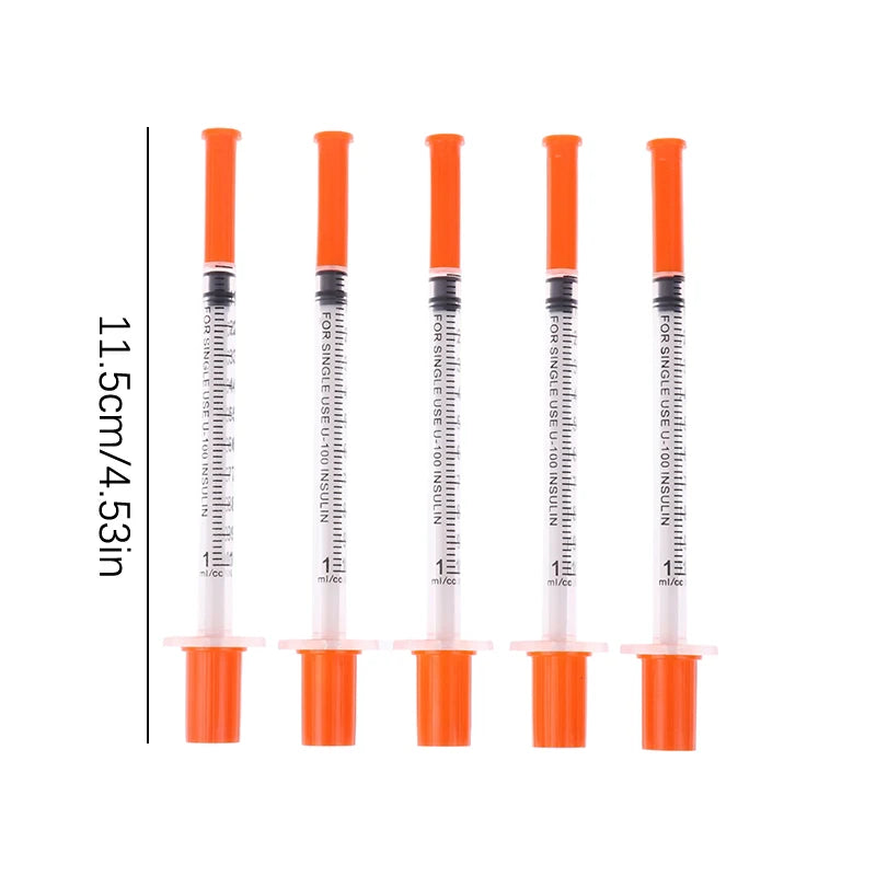 5Pcs 0.3/0.5/1ML Veterinary Insulin Syringes &ndash; Sterile