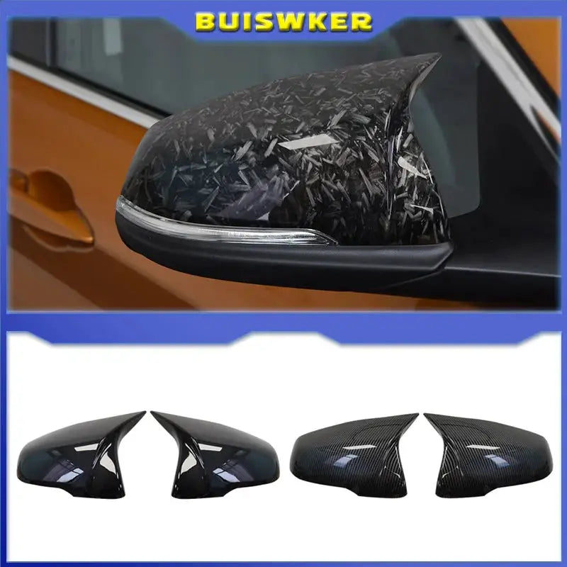 For BMW X1 F48 X2 F39 Z4 G29 2GT F45 F46 F52 F40 Toyota Supra Replacement carbon Black Side Rearview Mirror Cover Caps by InterCyprus Trading Ltd