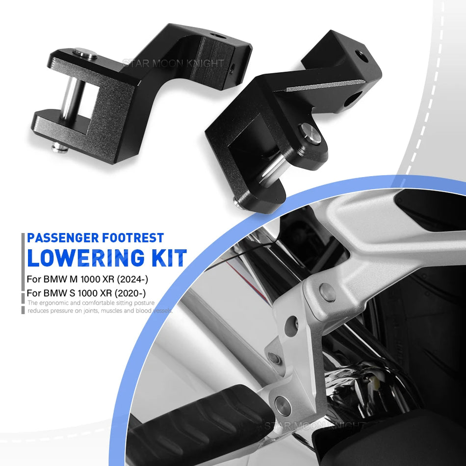 BMW M1000XR bakre fotstödssänkarkit för S1000XR, aluminium passagerarfotpinnesflyttning