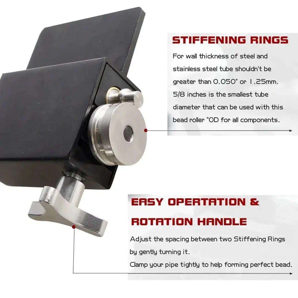 Tubing Beader Tool Manual Bead Roller Intake and Intercooler Piping Crimping Tool Fit 5/8" or Larger ID Tubes Aluminum by InterCyprus Trading Ltd
