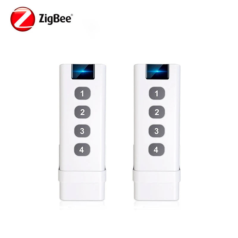 Tuya ZigBee Smart Scene Switch (1-4 Gang) - Portable Home Automation Control 2Pcs Zigbee