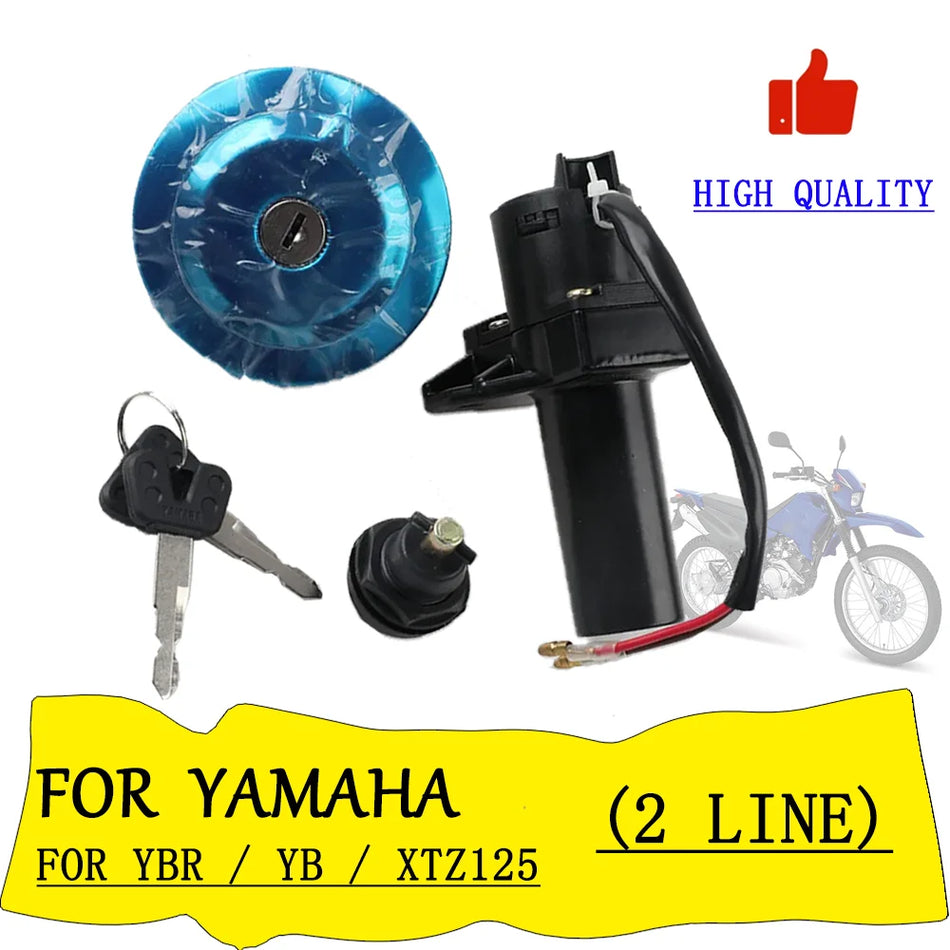 Ignition Switch Lock Set with Metal Key Lock for Yamaha YBR125 YBR150 YS150 XTZ125