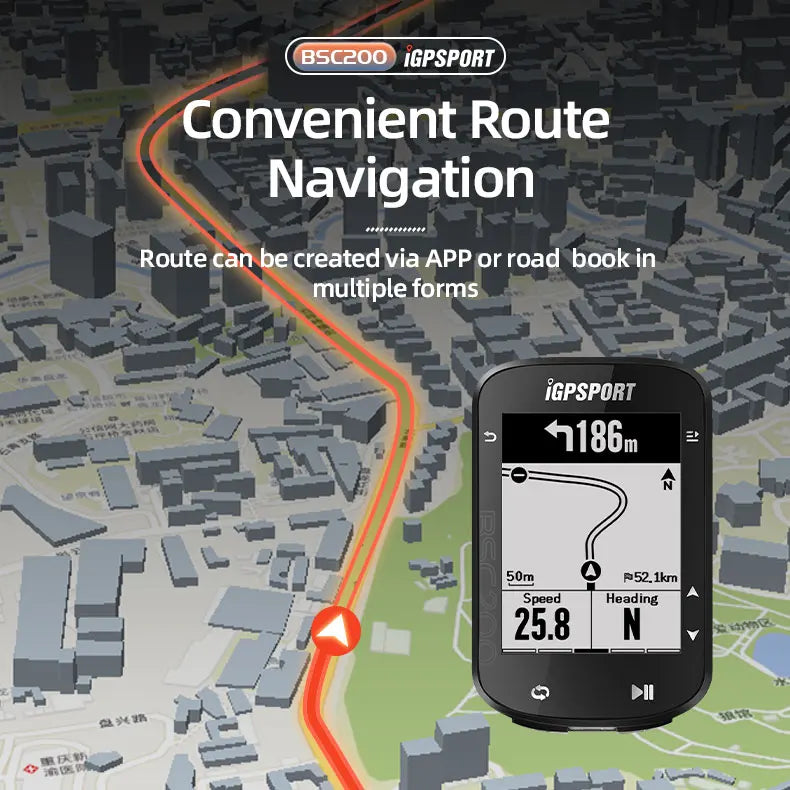 IGPSPORT BSC200 &ndash; Wireless GPS Navigation and Cycling Odometer