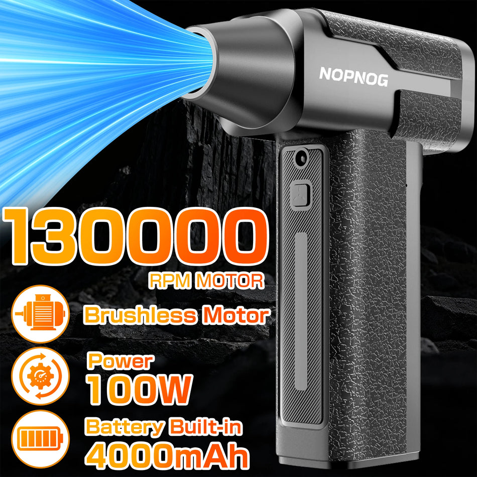 Portable Bbq Air Blower with Turbo Fan, Mini Inflator, Brushless Motor