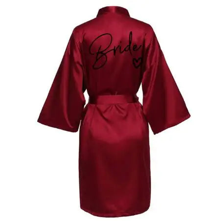 Team Bride Satin Robe - Perfect for Weddings &amp; Bridal Showers