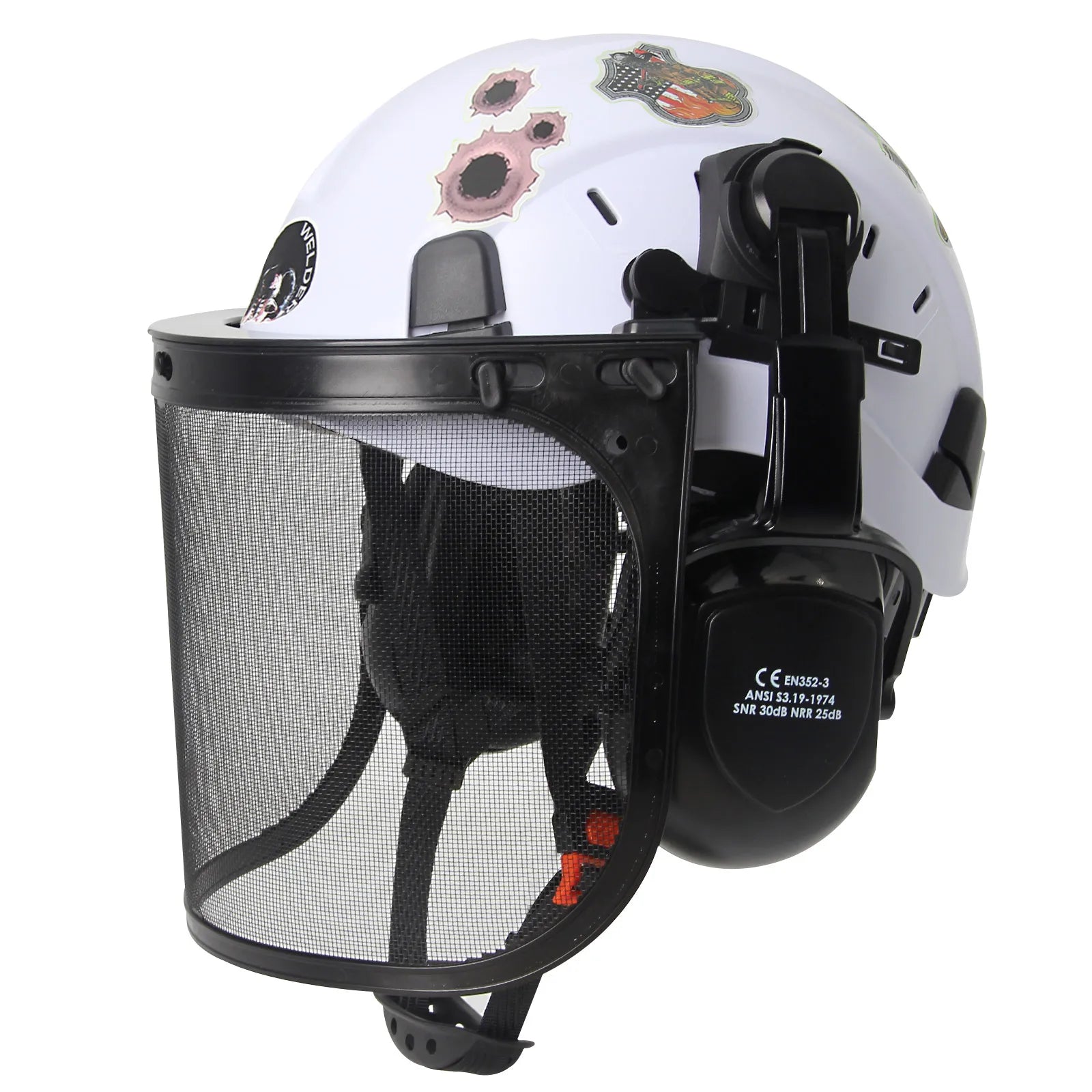 Forestry Safety Helmet SF06 &ndash; Mesh Earmuffs And Stickers