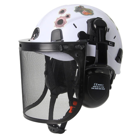 Forestry Safety Helmet SF06 &ndash; Mesh Earmuffs And Stickers
