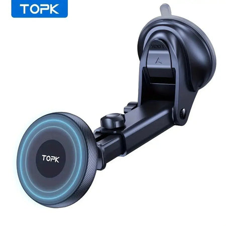 TOPK Magnetic Car Phone Holder Mount For Magsafe IPhone15 Pro Max Single-Hand Operation Metal Hook Magnetic Phone Holder for Car by InterCyprus Trading Ltd