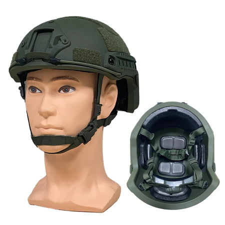 AnruiGe Tactical Bulletproof Helmet IIIA MICH &ndash; Lightweight fast Green