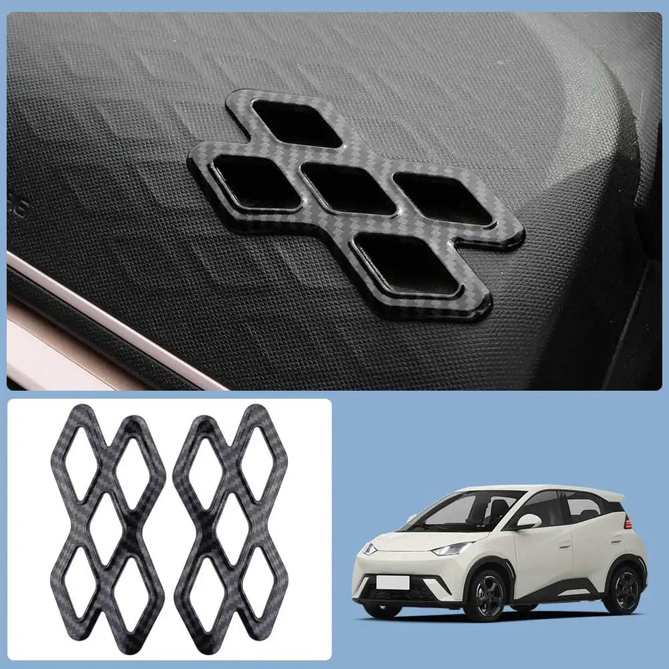 Капак за вентилация на климатик на таблото BYD Dolphin, ABS с въглероден фибър, 2 бр.