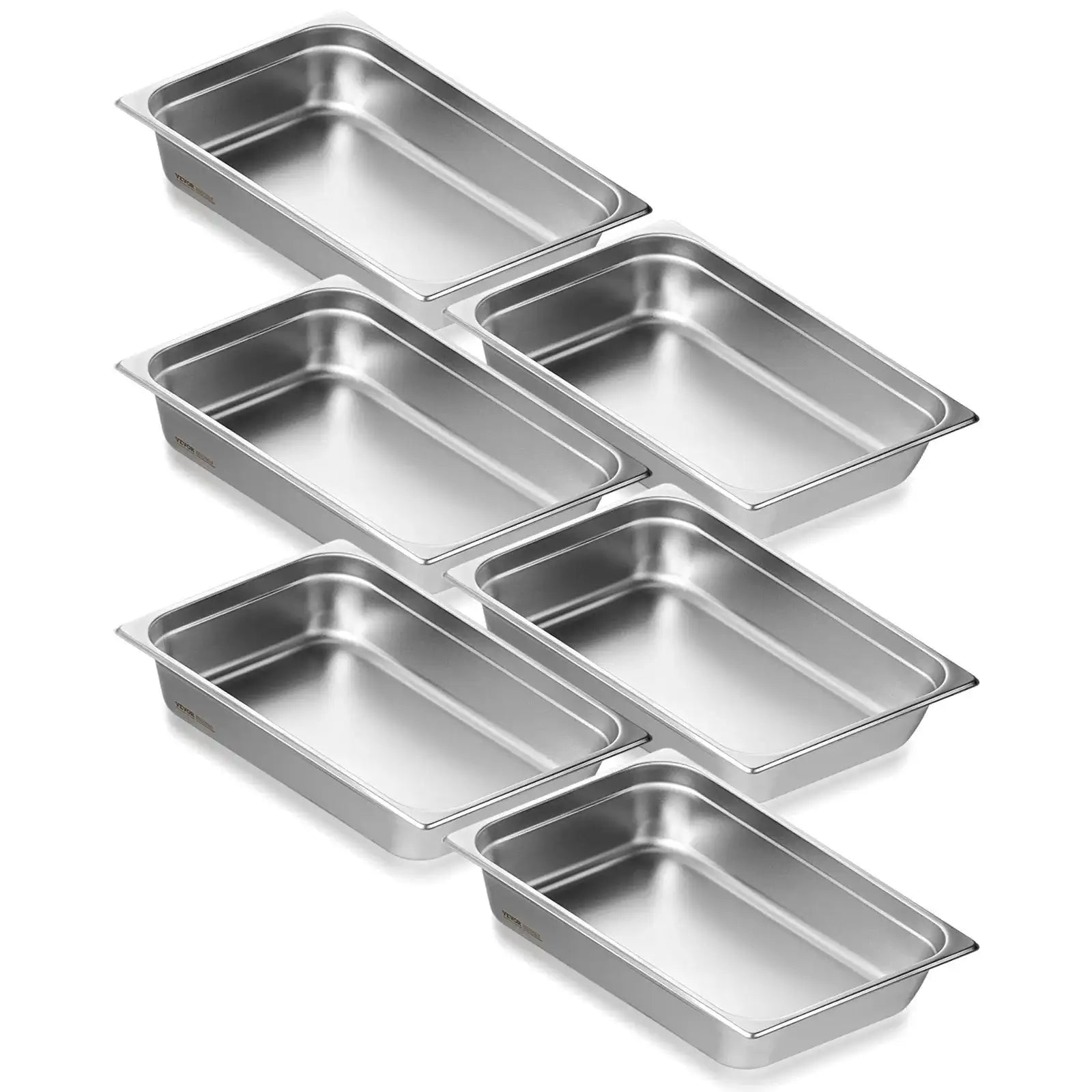 6 Pack Deep Buffet Chafing Dishes Stainless Pan