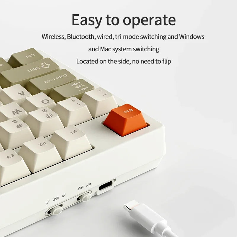 Ajazz AK35I V3 MAX Keyboard &ndash; Tri-Mode Connectivity