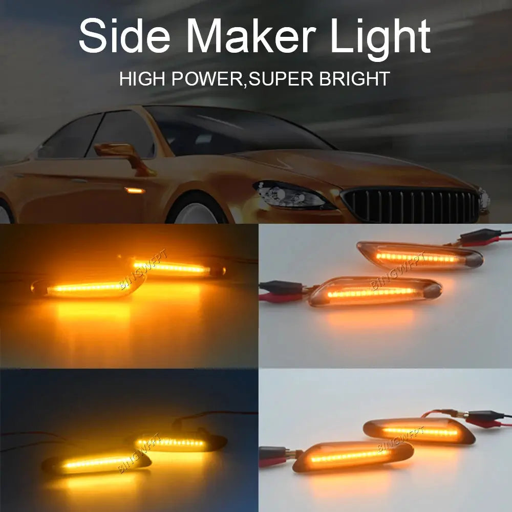 1pair Sequential Flashing LED Turn Signal Side Marker Light For BMW E60 E61 E90 E91 E87 E81 E83 E84 E88 E92 E93 E82 E46 by InterCyprus Trading Ltd