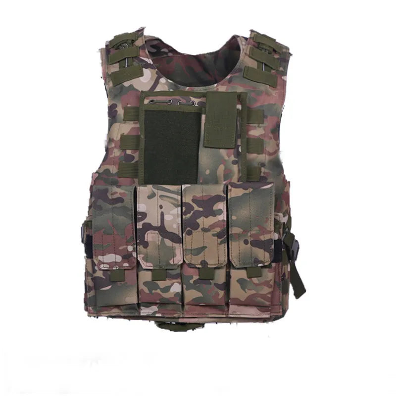 Tactical Camouflage Molle Vest &ndash; Durable 600D Oxford CP