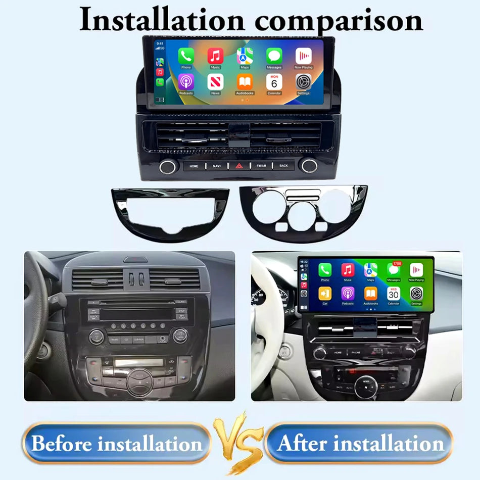 Radio auto Android 15 de 10.4 inch pentru Nissan Tiida Pulsar