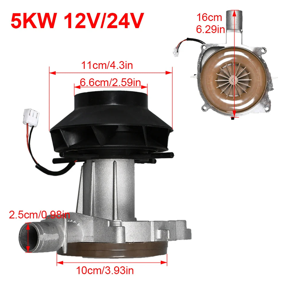 Ensemble de moteur souffleur de chauffage de stationnement Hulit D4 12V/24V pour diesel 5KW