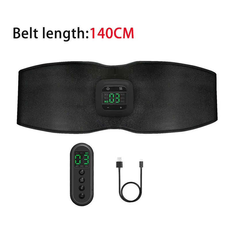 Brangdy Electric Abdominal Toning Belt with Heating &amp; EMS Massage black