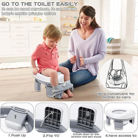 3 In 1 Travel Toilet Seat Foldable Potty Ultra Safe