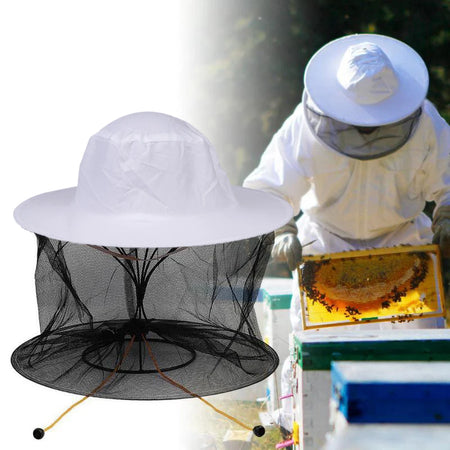 Beekeeping Protective Bee Hat Veil Combo &ndash; White Mesh one size