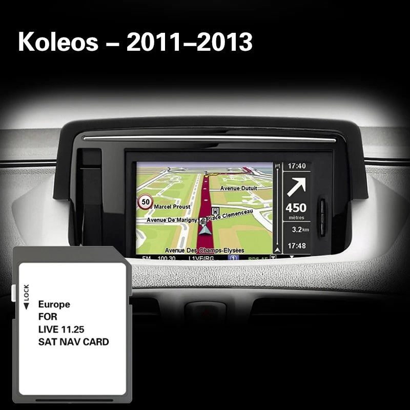 Koleos 2011 2012 2013 Sat NAV SD Card &ndash; Slovakia Sweden CHINA / for Koleos 2011