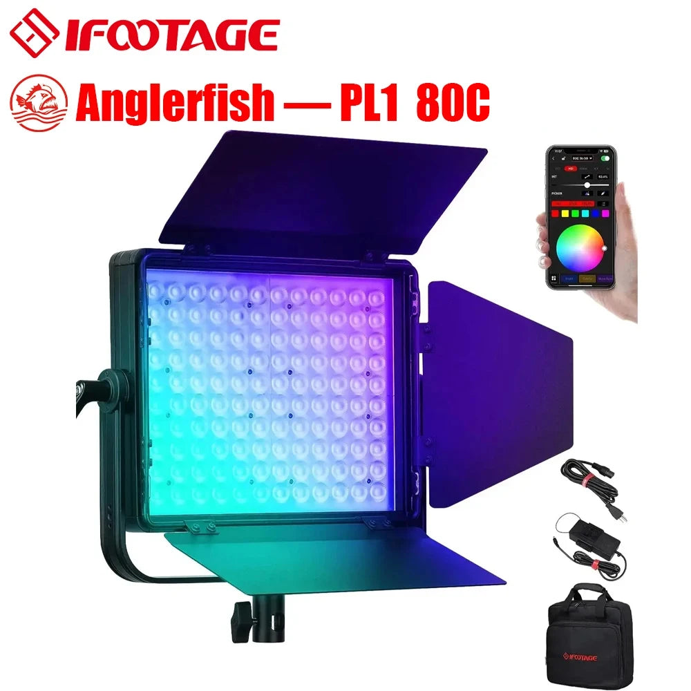 IFOOTAGE PL1 80C RGBW LED Video Light &ndash; 7200 Lux At 1m PL1 80C