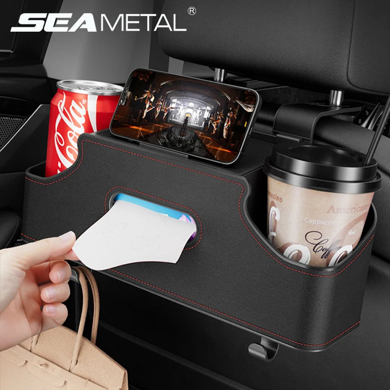 🟠 Seametal Car Backseat Storage Organizer Πολυλειτουργικό αυτόματο τηλέφωνο