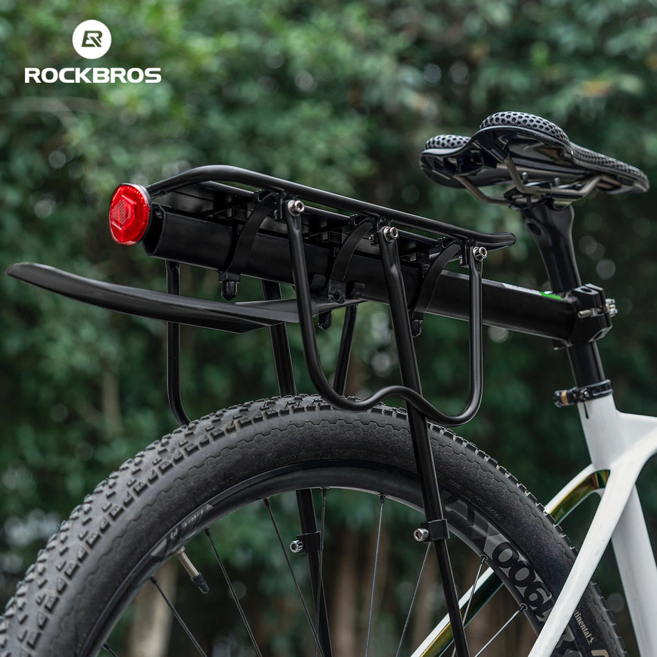 Rockbros Cykelstativ Aluminium Legering MTB Bærer med Aftagelig Baghylde