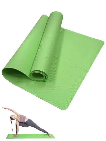 Non-Slip Yoga Mat for Women - 3/4/6mm Thick, Travel-Friendly, Home Gym Workout Green / 6mm