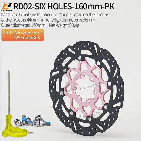 LVZHUN Carbon-Ceramic Brake Discs &ndash; Ultra-light For Shimano RD02-6B-160-PK