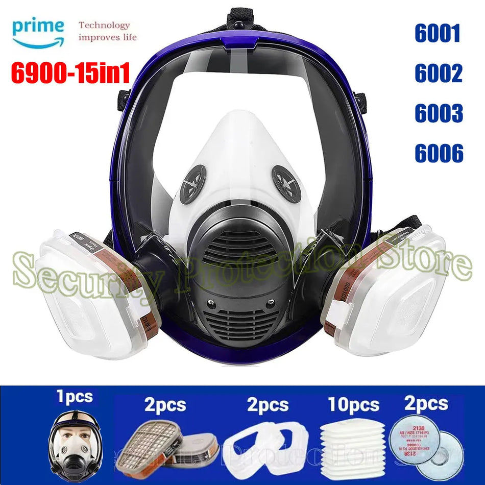 Full Face Gas Mask Respirator &ndash; Activated Carbon Filter