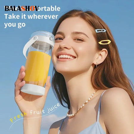 Portable Juicer Cup 600ml USB Rechargeable Multifunctional