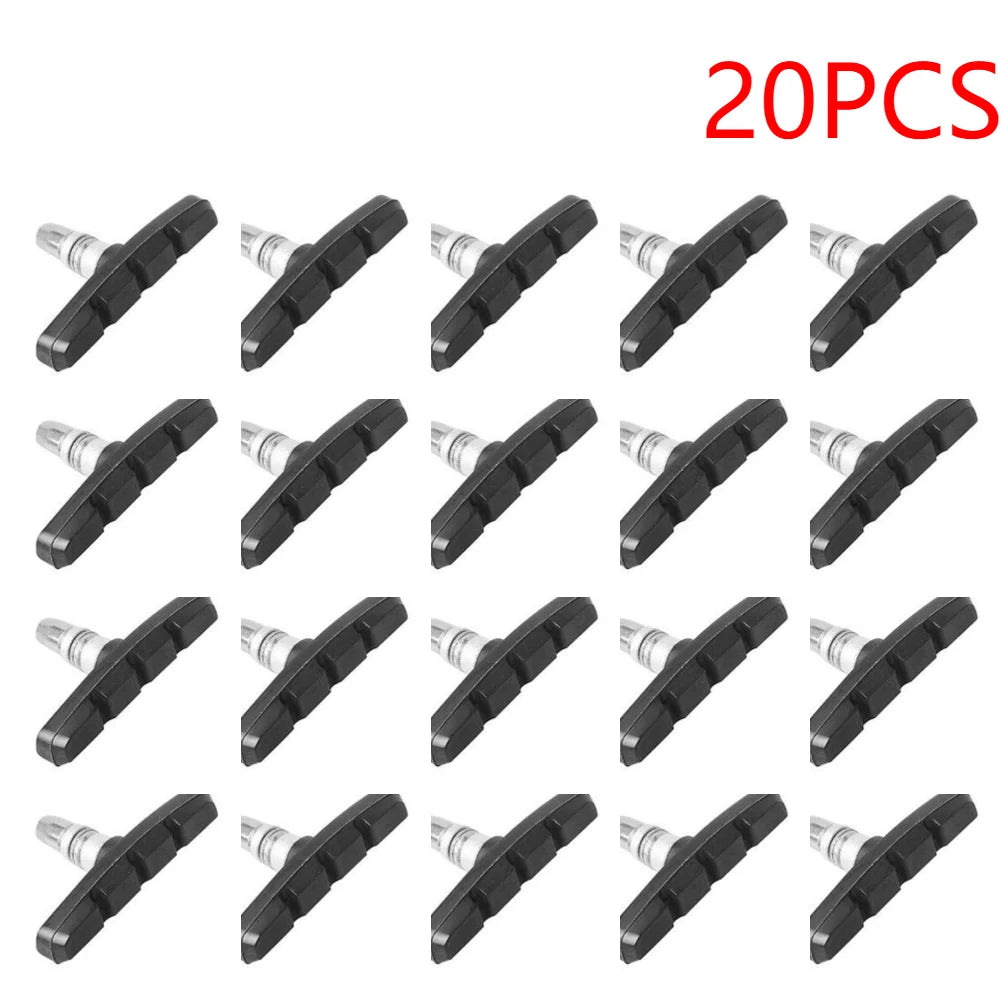 1-30Pairs MTB Road Brake Pads Silent - Durable Rubber Blocks 20PCS