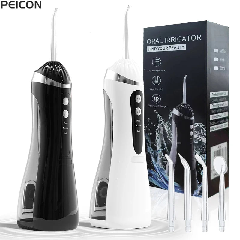 Portable Dental Water Flosser, Rechargeable Oral Irrigator for Teeth Cleaning