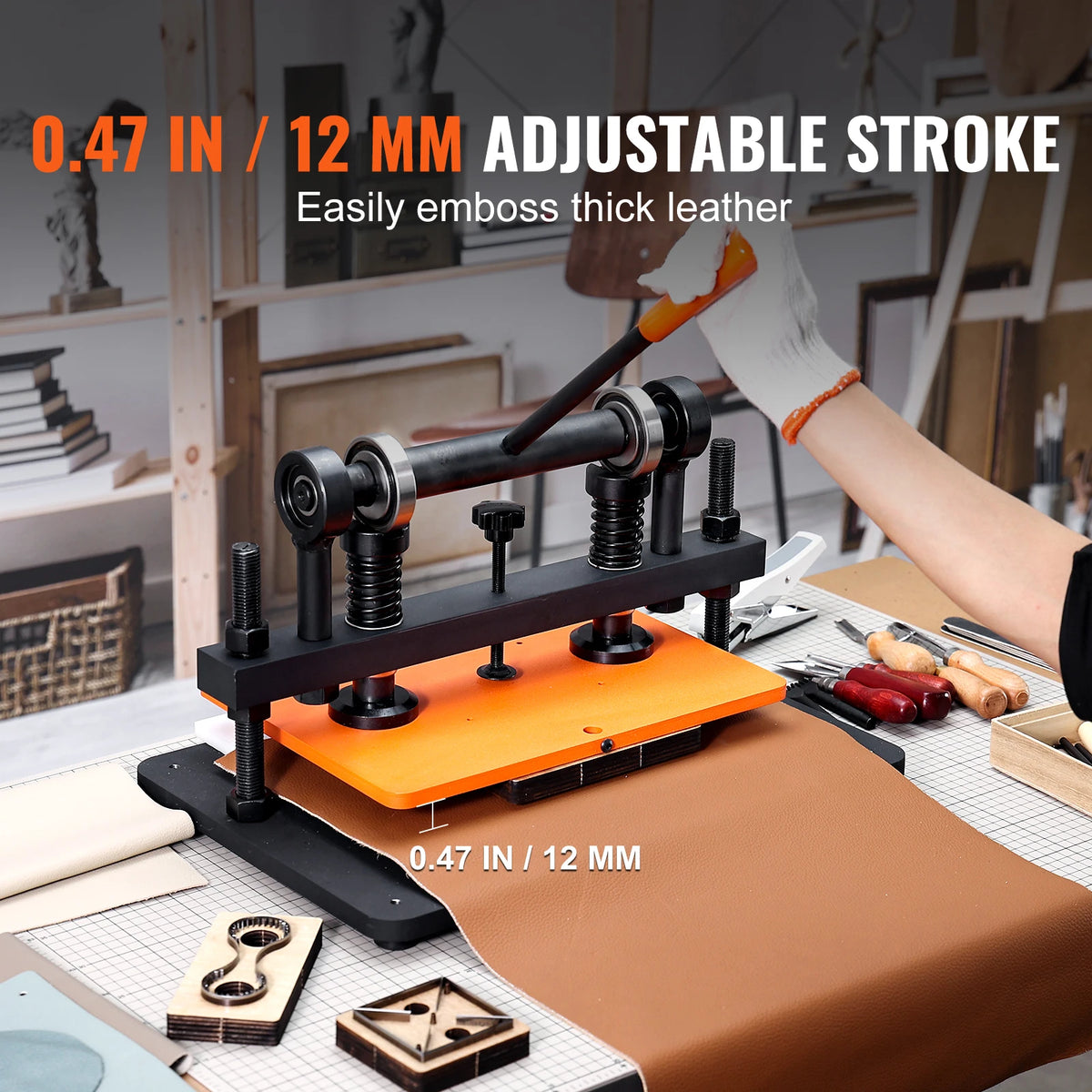 SucceBuy Leather Embossing Machine &ndash; 0.47 in Stroke