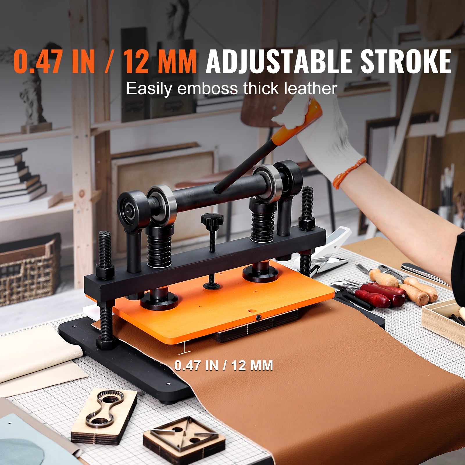 SucceBuy Leather Embossing Machine &ndash; 0.47 in Stroke