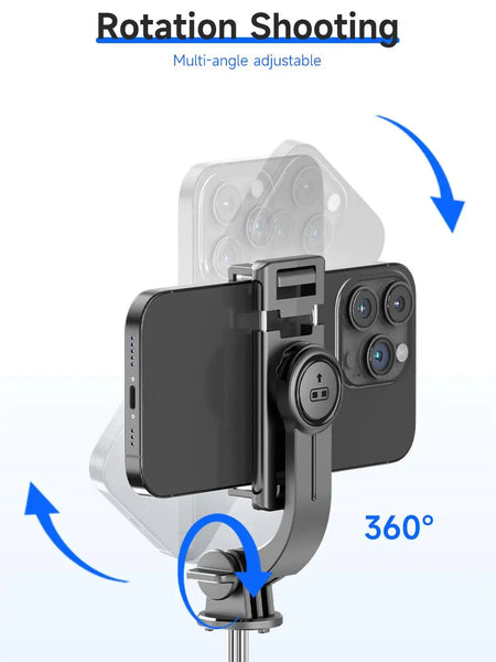 CrownQu Wireless Selfie Stick Tripod &ndash; 360 Degree Rotatable With Detachable Remote