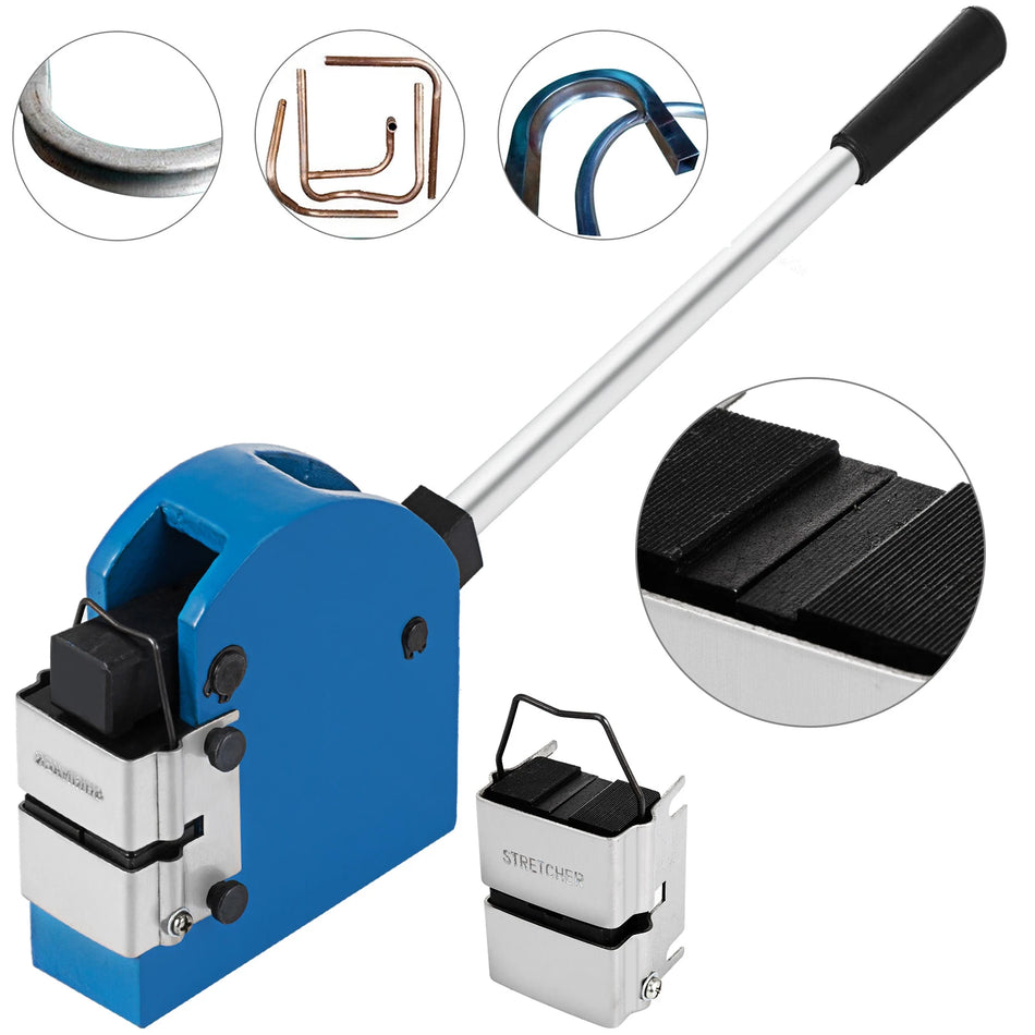 Lehtmetalli kokkutõmbumise ja venitamisseade 2 lõualuuga 1 korpusega