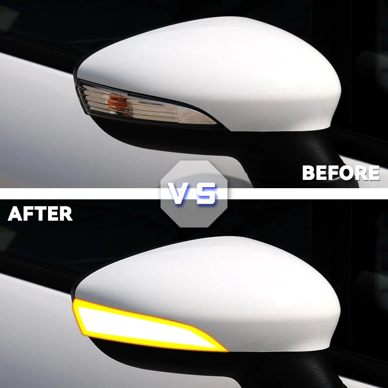 Dynamisk LED Sekventiell Blinkersignal för Fiesta Mk7 B Max
