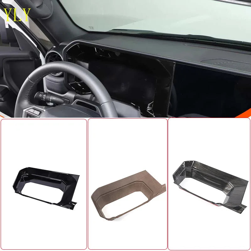 Autocolante de Borda do Painel Interior Preto ABS para Prado LC250