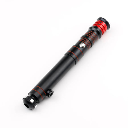 SaberFeast Metal Lightsaber Empty Hilt for DIY Jedi Cosplay E11-B Black red