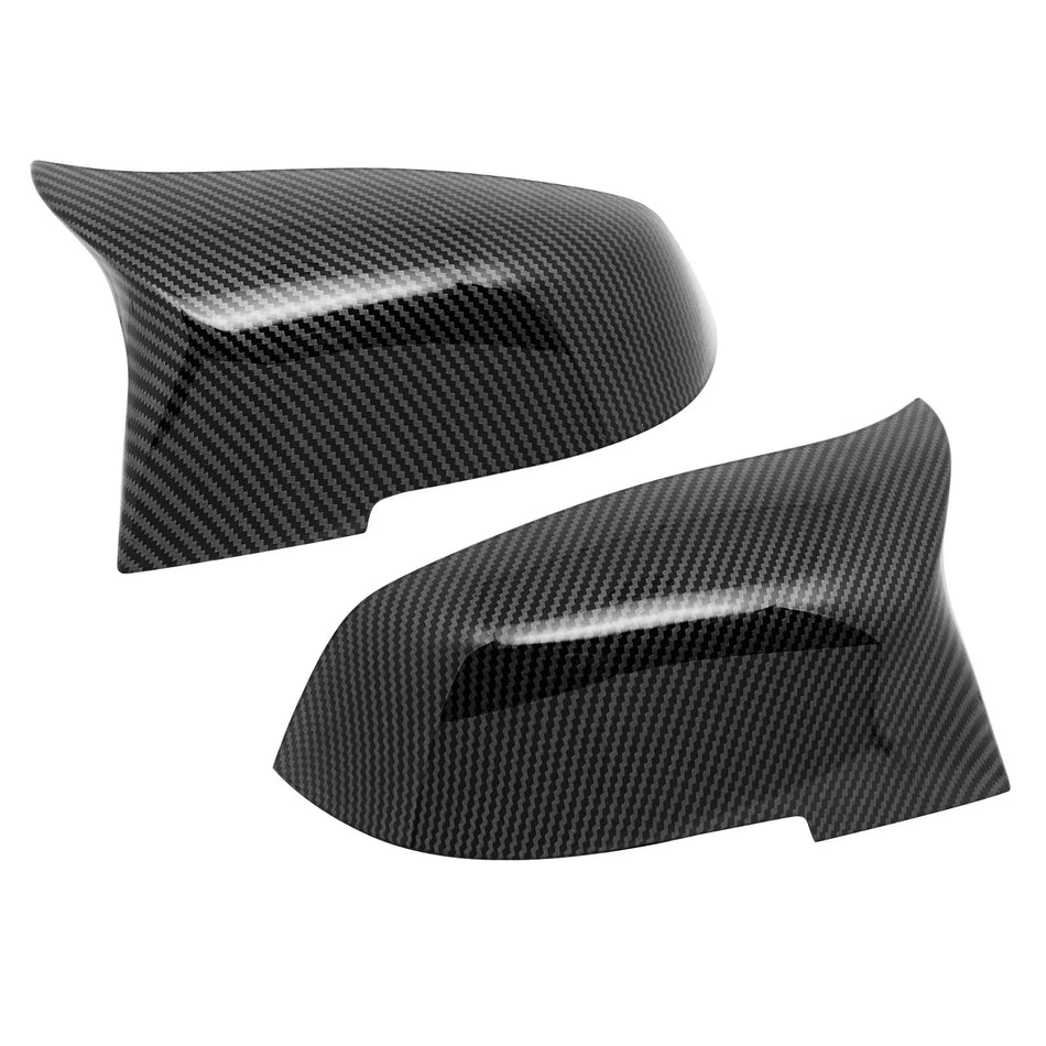 Sānu spoguļa vāciņu uzlikas BMW oglekļa šķiedras stilā ABS plastmasa 1-4 sērijai