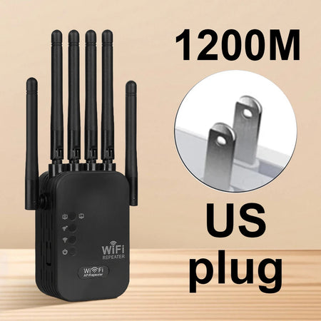 Magecam 2.4G/5GHz WiFi Extender &ndash; Fast 1200Mbps Signal 1200Mbps US Plug