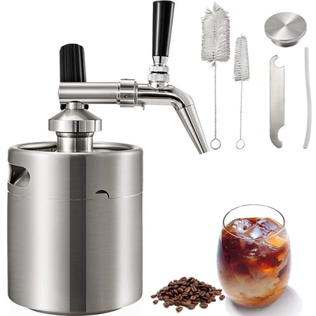2L Stainless Steel Cold Brew Coffee Maker Faucet