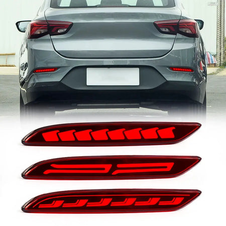 LED Rear Bumper Reflector Light For Chevrolet Cavalier 2020 2021 2022 Brake Warning Dynamic Turn Signal Lamp Car Accessories 12V by InterCyprus Trading Ltd