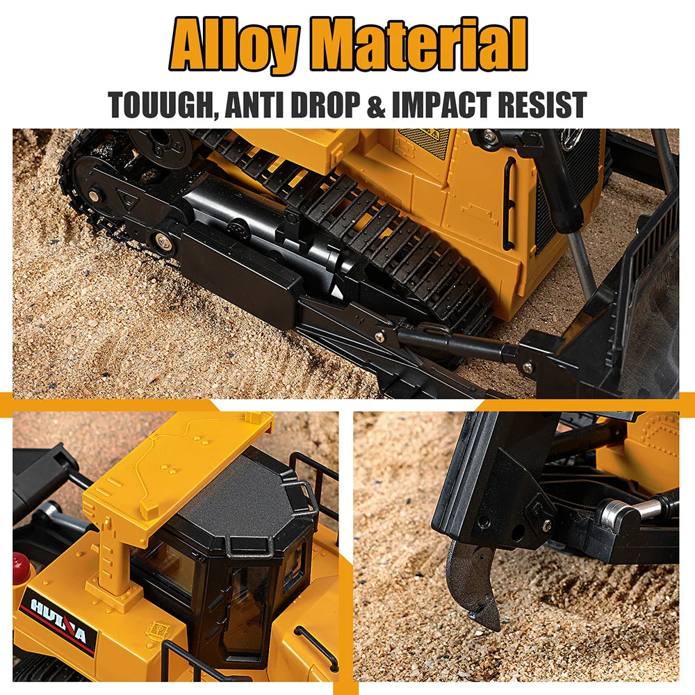 Huina 1554 11 Channel RC Bulldozer &ndash; Durable Kids Toy