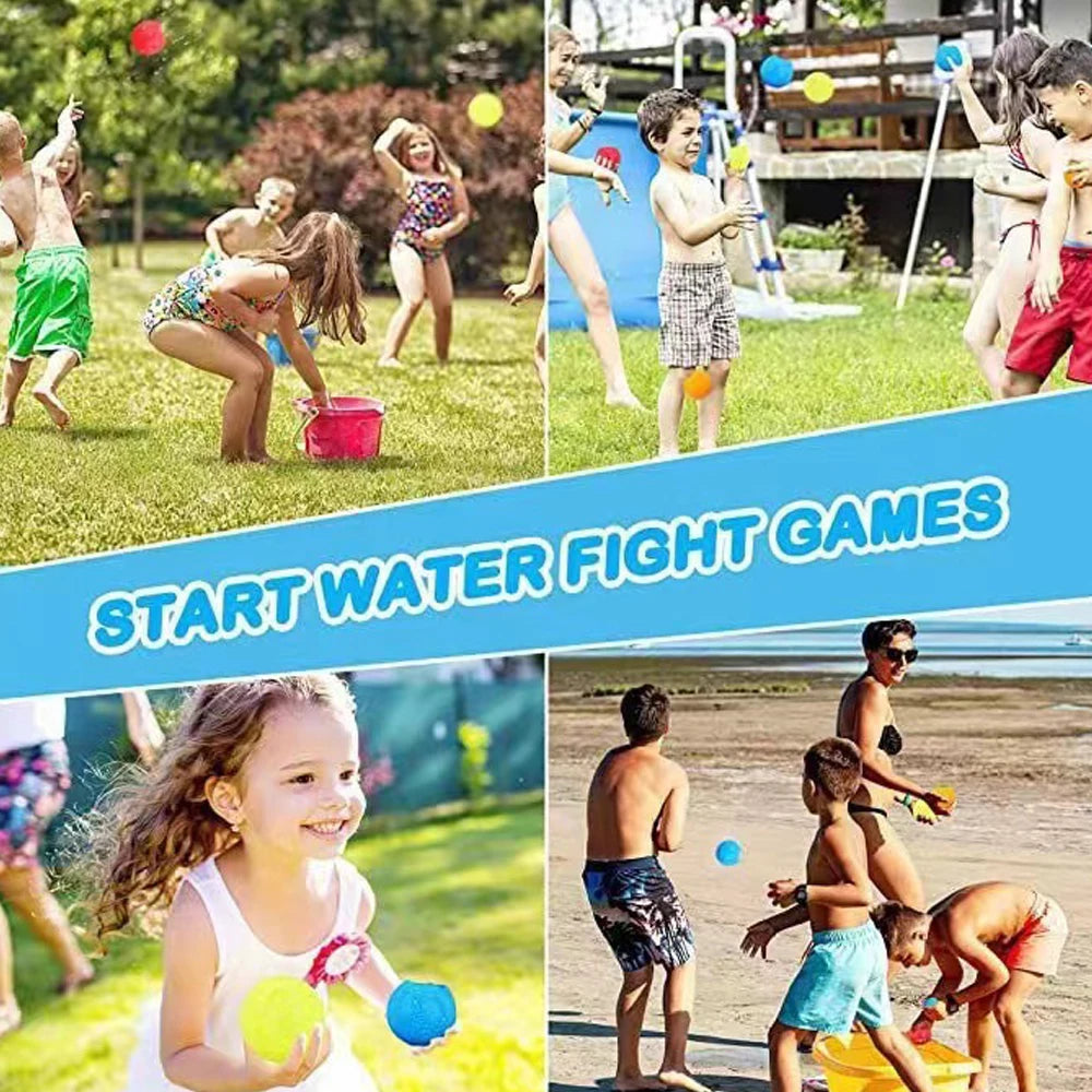 Reusable Magnetic Water Balloons for Quick Fill &amp; Self Sealing - Eco-Friendly Outdoor Fun for Pool &amp; Summer Activities