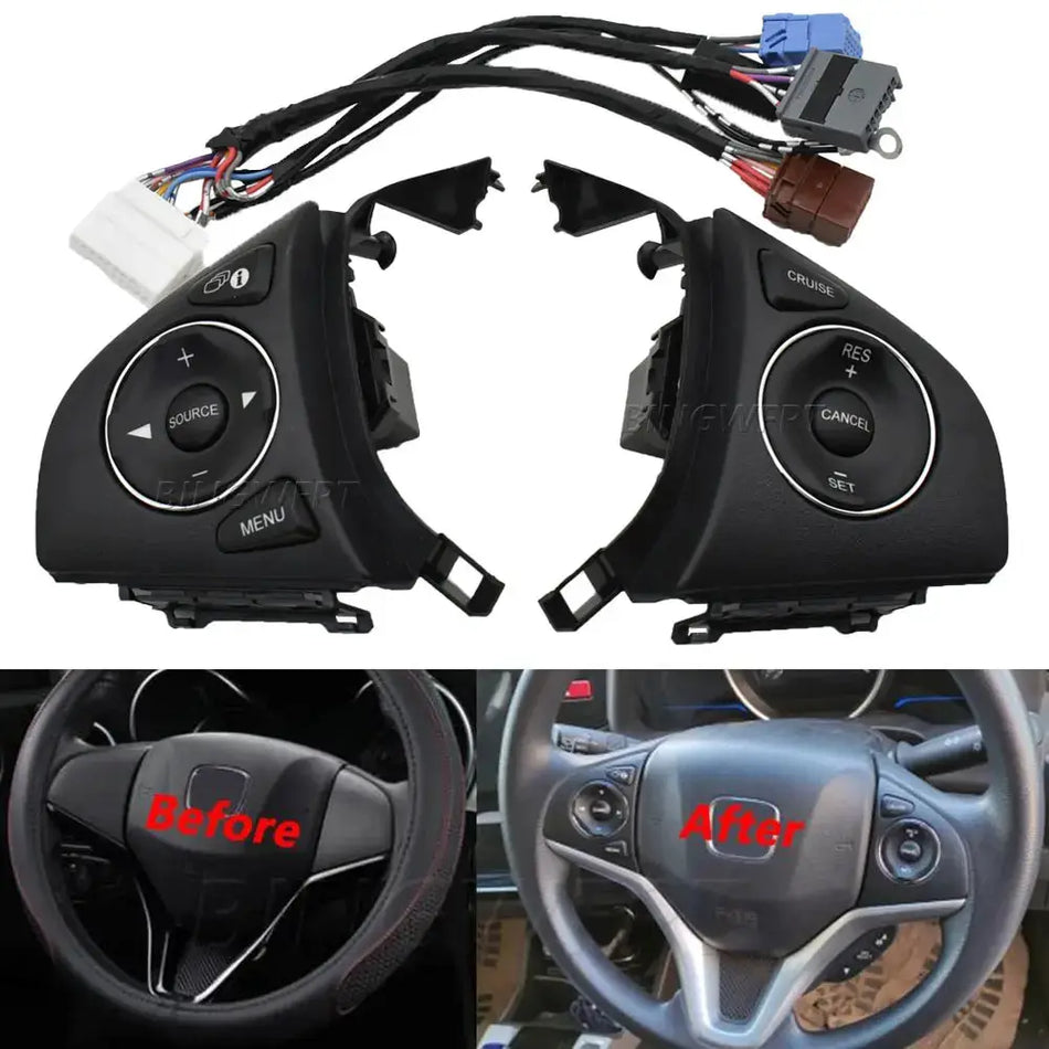 High Quality Steering Wheel Control Switch For Honda Fit 2015 2016 2017 2018 Audio Radio Remote Cruise Control Button by InterCyprus Trading Ltd