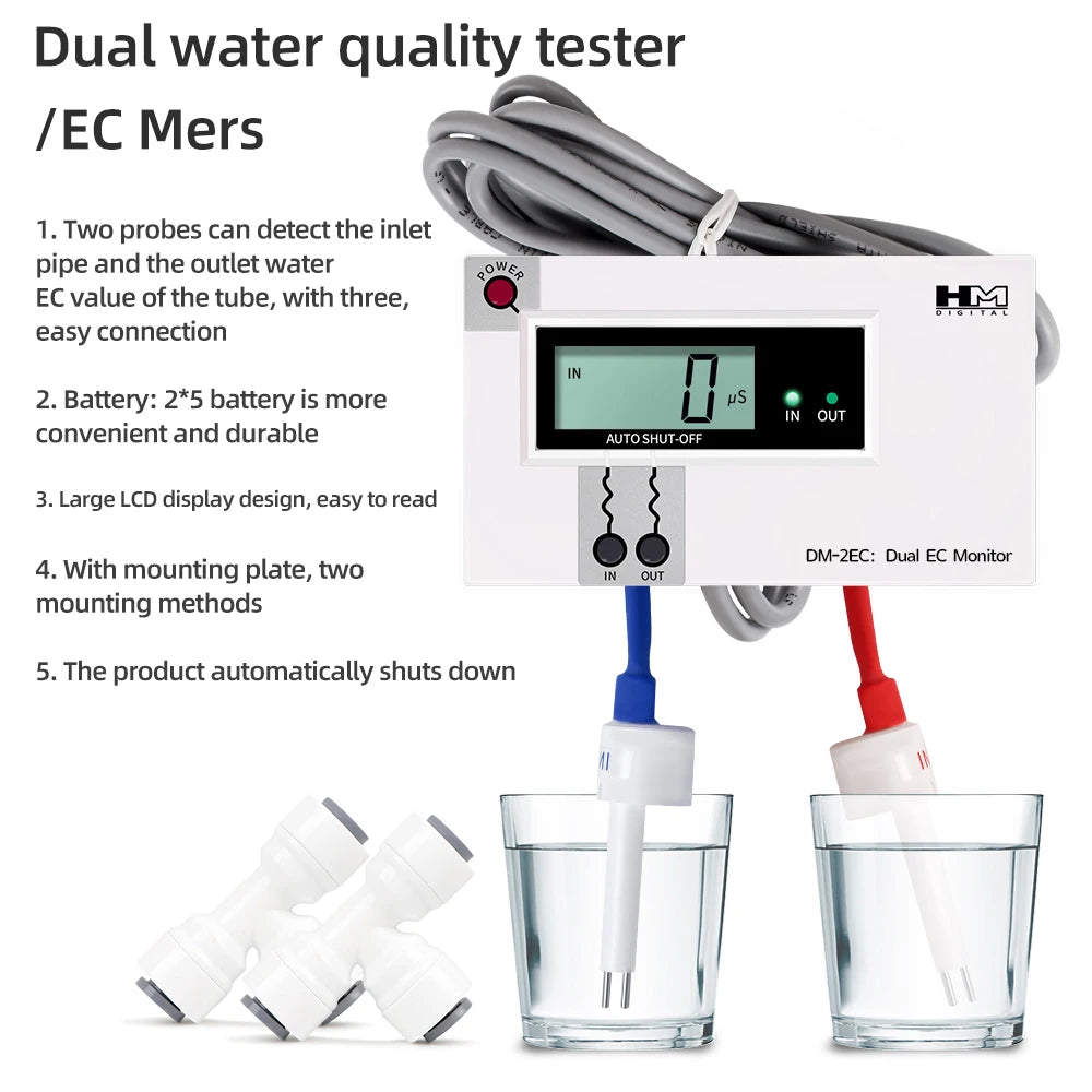 Digital Water Quality Tester Dual Probe &ndash; TDS Monitor